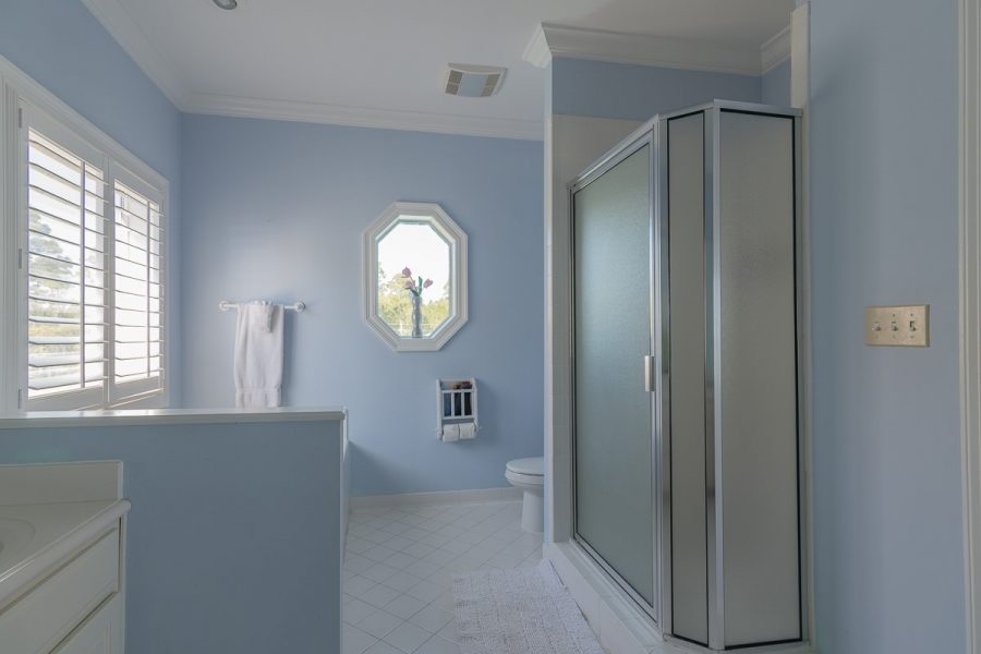 Two Palms Master Bath Shower - Toilet Hidden Behind Shower