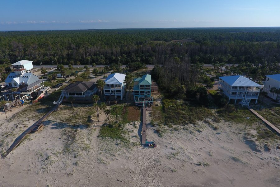 Drone Photo Showing Huge Beach Area, and Forest Reserve Behind Two Palms - Forever