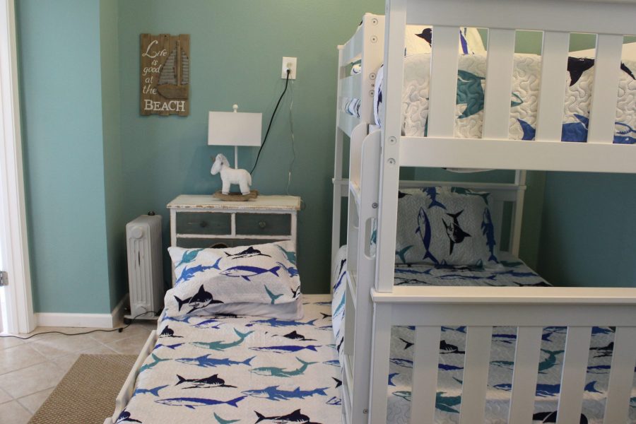 Kids' Room Ground Floor - View from Bathroom - Pull-out Trundle Bed makes 3 beds